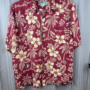 Florida‎ state FSU Shirt red Hawaiian floral  XXL unique Seminole